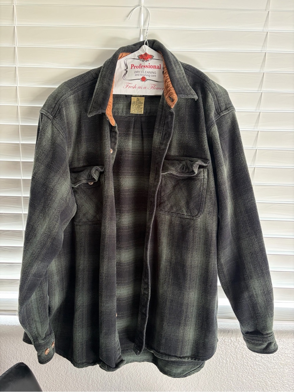Field & Stream Green and Black Plaid Shirt Jacket